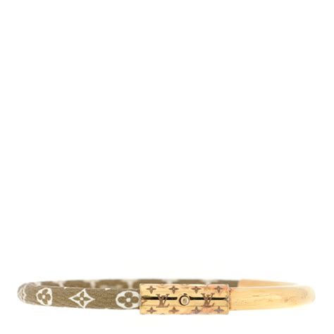 LOUIS VUITTON Duogram Bracelet Kaki Beige 